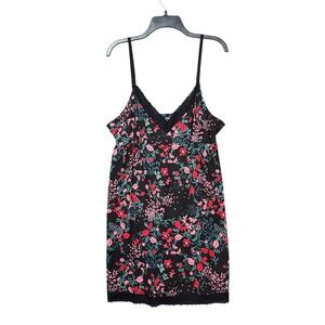 State of Day Intimates Chemise Nightgown Wispy Garden Floral Lace Trim Large NWT